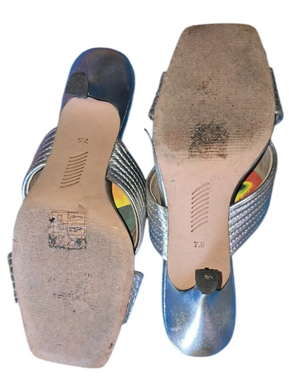 Paige Leigh Open-Toed Silver Heel